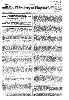 Nürnberger Anzeiger Dienstag 31. Dezember 1867
