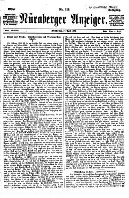 Nürnberger Anzeiger Mittwoch 22. April 1868