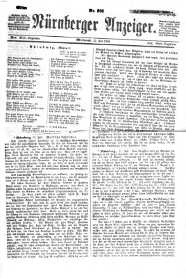Nürnberger Anzeiger Mittwoch 22. Juli 1868