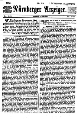 Nürnberger Anzeiger Samstag 8. August 1868