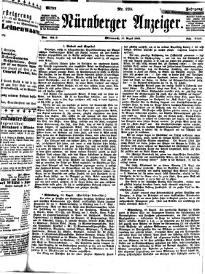 Nürnberger Anzeiger Mittwoch 19. August 1868