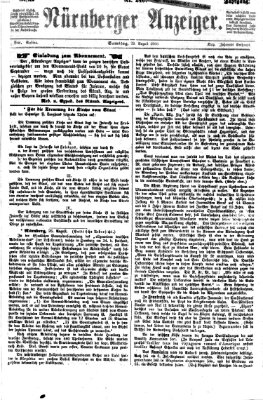 Nürnberger Anzeiger Samstag 29. August 1868