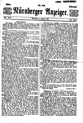 Nürnberger Anzeiger Sonntag 20. September 1868