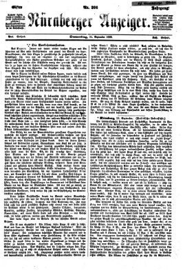 Nürnberger Anzeiger Donnerstag 24. September 1868