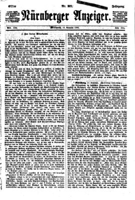 Nürnberger Anzeiger Mittwoch 18. November 1868