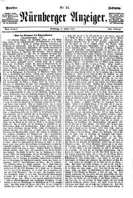 Nürnberger Anzeiger Dienstag 23. Februar 1869