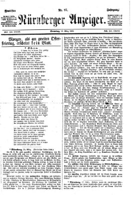 Nürnberger Anzeiger Sonntag 28. März 1869