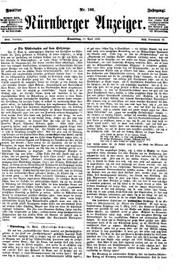Nürnberger Anzeiger Samstag 17. April 1869