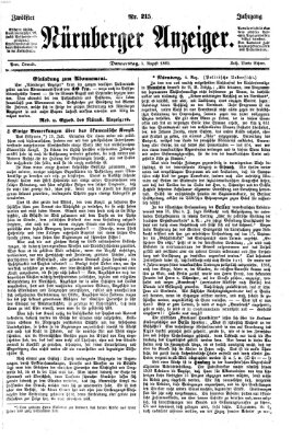 Nürnberger Anzeiger Donnerstag 5. August 1869