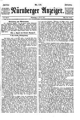 Nürnberger Anzeiger Sonntag 8. August 1869
