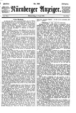 Nürnberger Anzeiger Donnerstag 12. August 1869