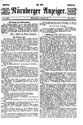 Nürnberger Anzeiger Mittwoch 29. September 1869