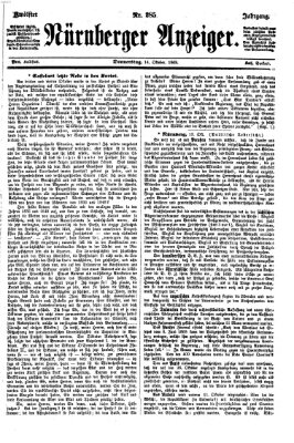 Nürnberger Anzeiger Donnerstag 14. Oktober 1869
