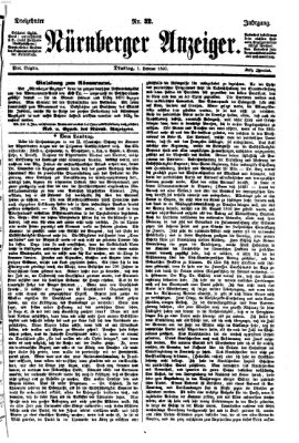 Nürnberger Anzeiger Dienstag 1. Februar 1870