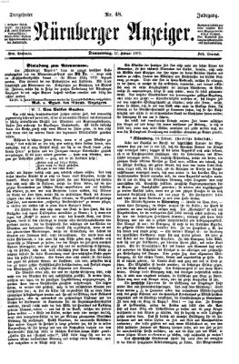 Nürnberger Anzeiger Donnerstag 17. Februar 1870
