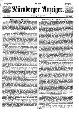 Nürnberger Anzeiger Sonntag 10. April 1870