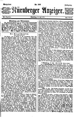Nürnberger Anzeiger Samstag 23. Juli 1870