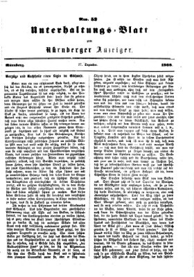 Nürnberger Anzeiger Sonntag 27. Dezember 1868