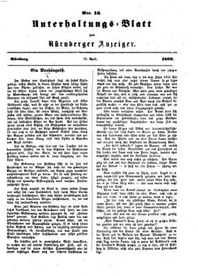 Nürnberger Anzeiger Sonntag 18. April 1869