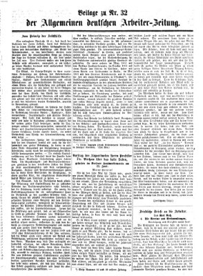 Allgemeine deutsche Arbeiter-Zeitung Sonntag 9. August 1863