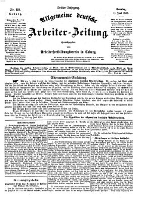 Allgemeine deutsche Arbeiter-Zeitung Sonntag 11. Juni 1865