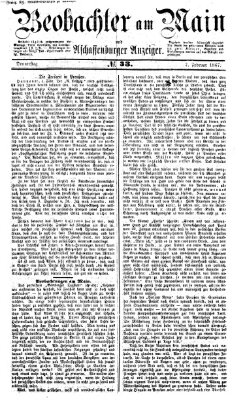 Beobachter am Main und Aschaffenburger Anzeiger Donnerstag 7. Februar 1867