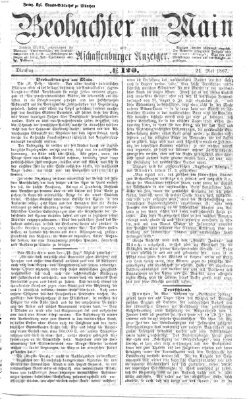 Beobachter am Main und Aschaffenburger Anzeiger Dienstag 21. Mai 1867