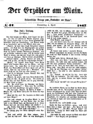 Der Erzähler am Main (Beobachter am Main und Aschaffenburger Anzeiger) Donnerstag 4. April 1867
