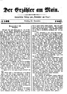 Der Erzähler am Main (Beobachter am Main und Aschaffenburger Anzeiger) Samstag 23. November 1867