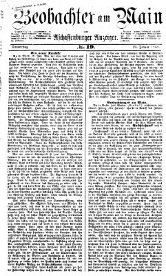 Beobachter am Main und Aschaffenburger Anzeiger Donnerstag 23. Januar 1868
