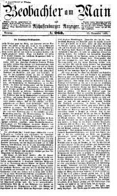 Beobachter am Main und Aschaffenburger Anzeiger Sonntag 15. November 1868