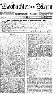 Beobachter am Main und Aschaffenburger Anzeiger Sonntag 20. Dezember 1868