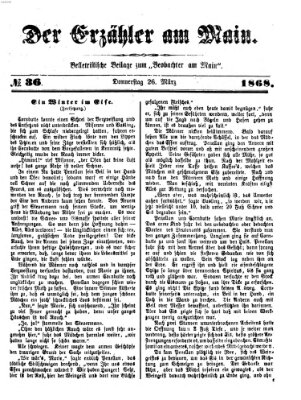 Der Erzähler am Main (Beobachter am Main und Aschaffenburger Anzeiger) Freitag 26. März 1886