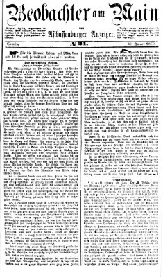 Beobachter am Main und Aschaffenburger Anzeiger Samstag 30. Januar 1869