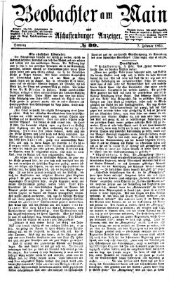 Beobachter am Main und Aschaffenburger Anzeiger Sonntag 7. Februar 1869