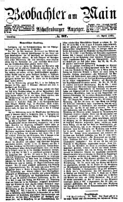 Beobachter am Main und Aschaffenburger Anzeiger Samstag 17. April 1869