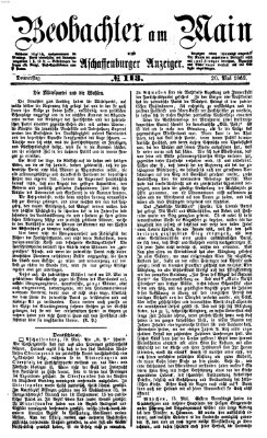 Beobachter am Main und Aschaffenburger Anzeiger Donnerstag 20. Mai 1869