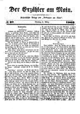 Der Erzähler am Main (Beobachter am Main und Aschaffenburger Anzeiger) Dienstag 2. März 1869