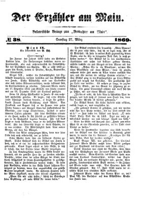 Der Erzähler am Main (Beobachter am Main und Aschaffenburger Anzeiger) Samstag 27. März 1869
