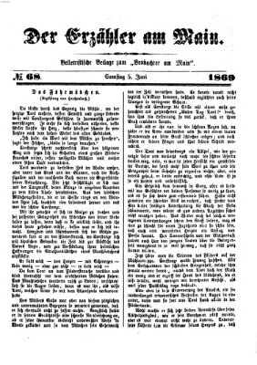Der Erzähler am Main (Beobachter am Main und Aschaffenburger Anzeiger) Samstag 5. Juni 1869