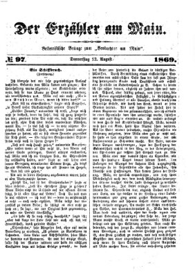 Der Erzähler am Main (Beobachter am Main und Aschaffenburger Anzeiger) Donnerstag 12. August 1869