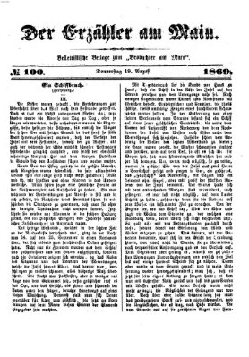 Der Erzähler am Main (Beobachter am Main und Aschaffenburger Anzeiger) Donnerstag 19. August 1869