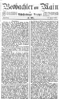 Beobachter am Main und Aschaffenburger Anzeiger Donnerstag 27. Januar 1870