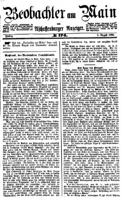 Beobachter am Main und Aschaffenburger Anzeiger Freitag 5. August 1870