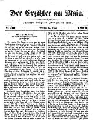 Der Erzähler am Main (Beobachter am Main und Aschaffenburger Anzeiger) Samstag 12. März 1870