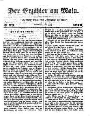 Der Erzähler am Main (Beobachter am Main und Aschaffenburger Anzeiger) Donnerstag 28. Juli 1870