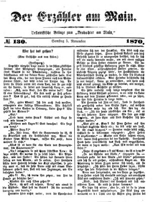 Der Erzähler am Main (Beobachter am Main und Aschaffenburger Anzeiger) Samstag 5. November 1870