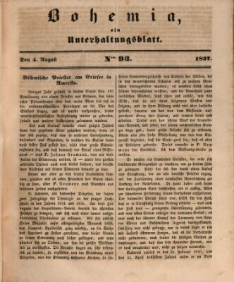 Bohemia Freitag 4. August 1837