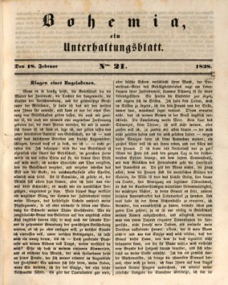 Bohemia Sonntag 18. Februar 1838