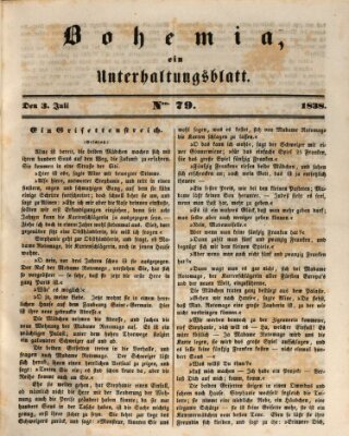 Bohemia Dienstag 3. Juli 1838